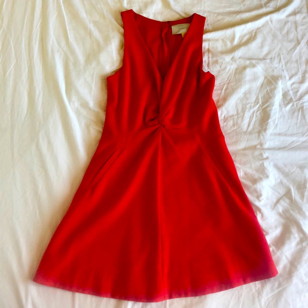 Anthropologie Aline Red Cocktail Dress